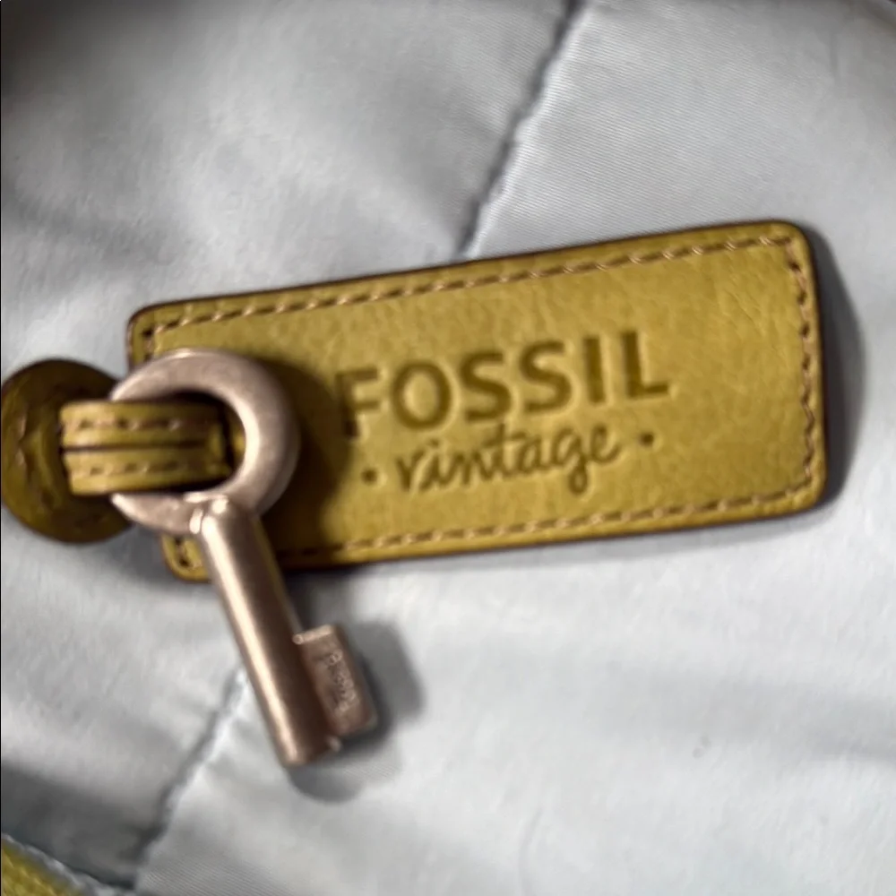 Fossil Yellow and Green Hobo Bag